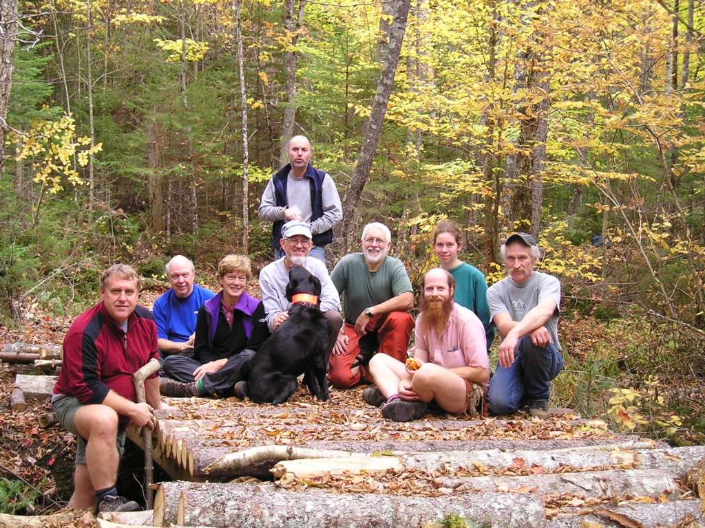 Trail work volunteers from 10 years ago
