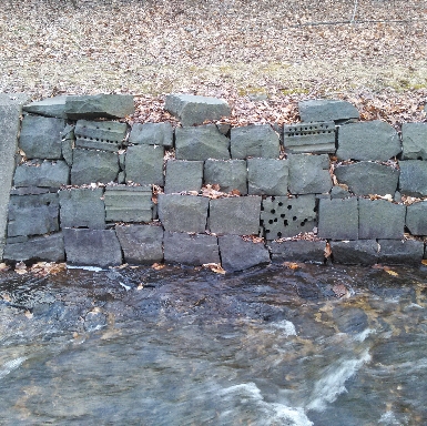 Practice rocks(?) on Scott's Run Lake spillway