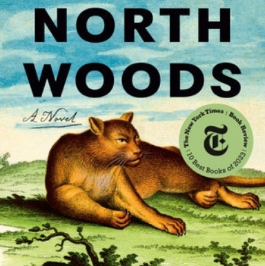 Cover of North Woods showing a mountain lion lounging on a hillside.