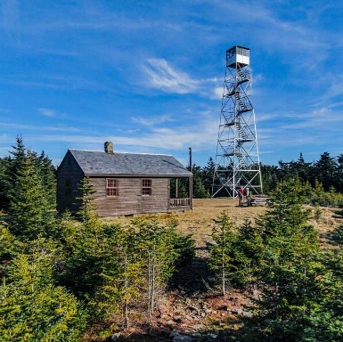 Hunter Mtn. summit in a warmer month