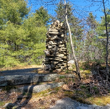 Cairn on summit of Catamount Hill 