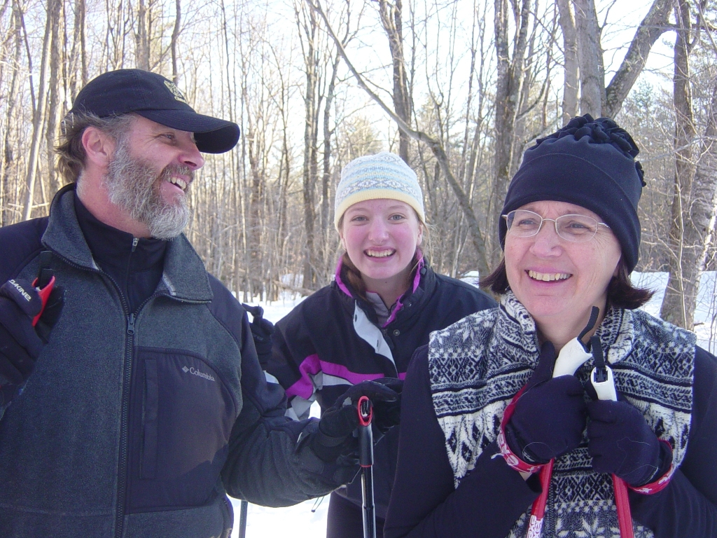 skiing family