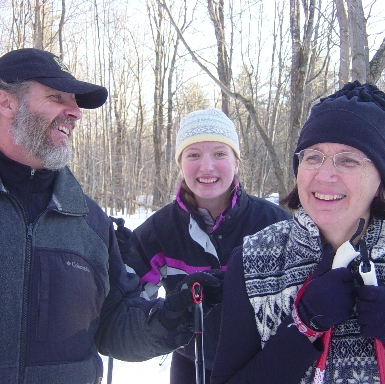 skiing family