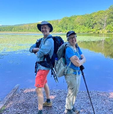 Dueling Backpacks: Paul Noonan and Peg Barratt