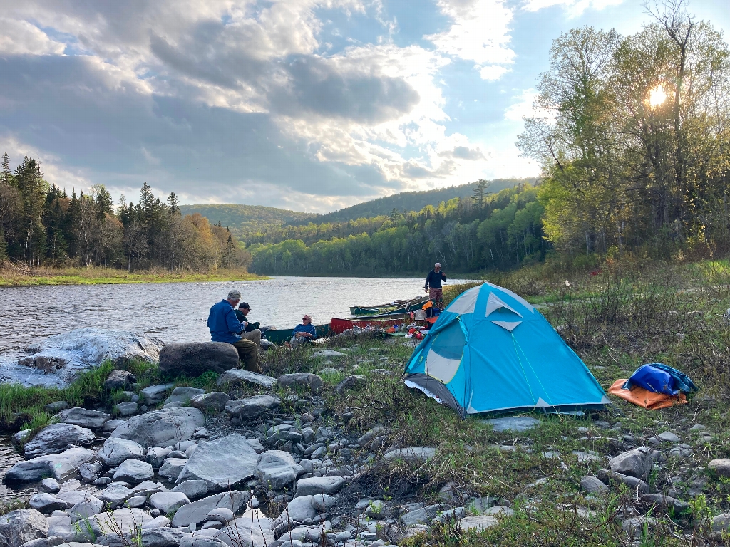 Canoe camping along the Allagash River