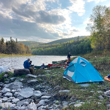 Canoe camping along the Allagash River