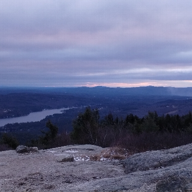 Sunrise over Alton Bay from Mt. Major on New Year's Day