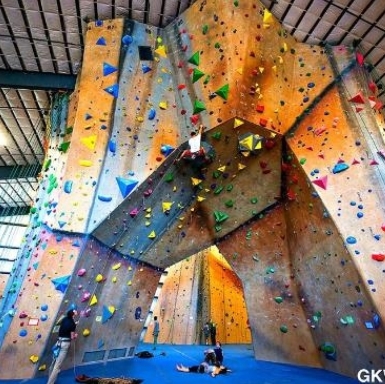 Climbing at Central Rock Gym