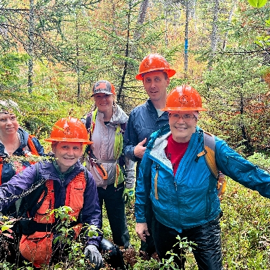 Trail Boundary Trail workers strike a pose.