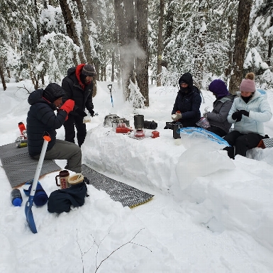 Winter camp kitchen